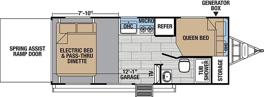 lightweight toy hauler travel trailer floor plans